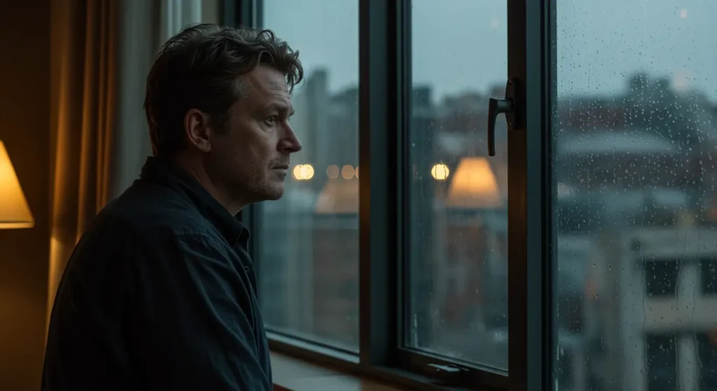 Man contemplating his well-being, symbolizing the importance of men's mental health month