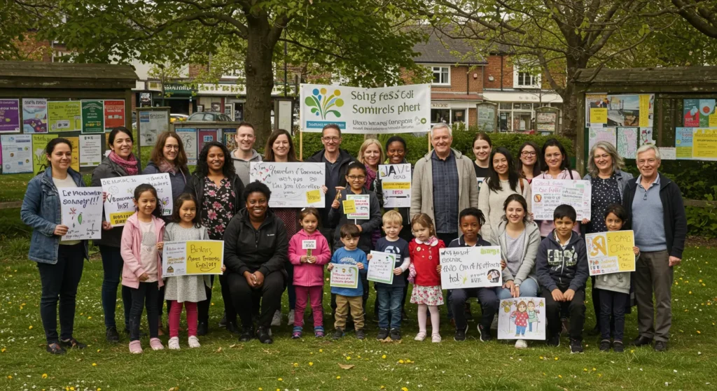 People actively participating in an event for Men's Mental Health Month